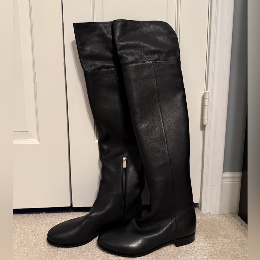 Black Over-the-Knee Jimmy Choo Leather Boots